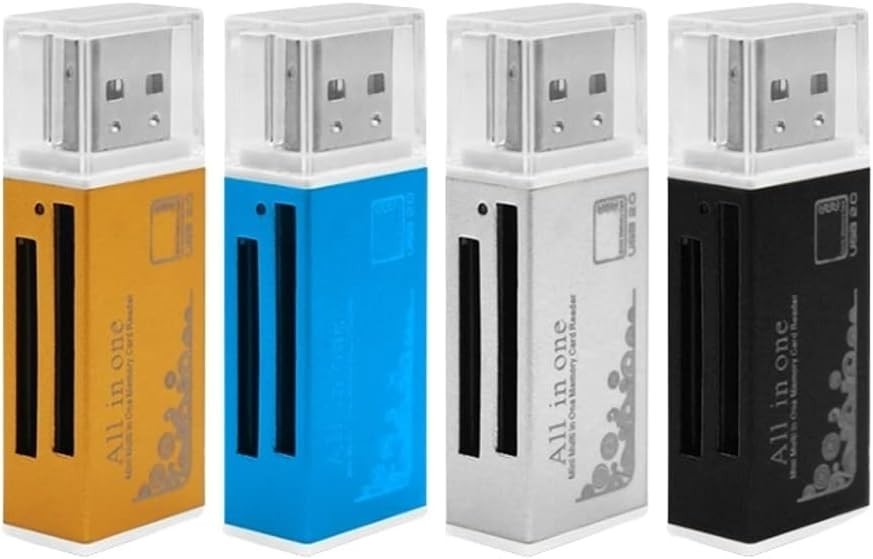 Portable Aluminum SD Card Reader Pack: Supports Multiple Card Types & Devices