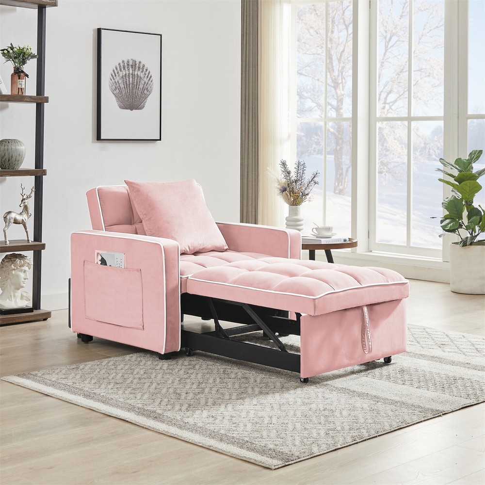 Convertible Sofa Bed Chairs 3-in-1 Multi-Function Recliner Sleeper Sofa New