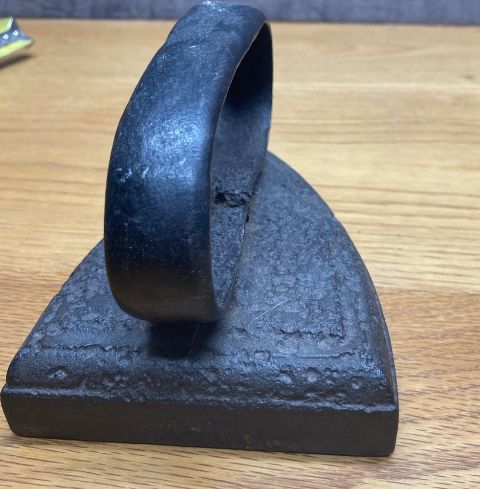 Vintage Cast Iron Flat Sad Iron Rustic Door Stop Iron