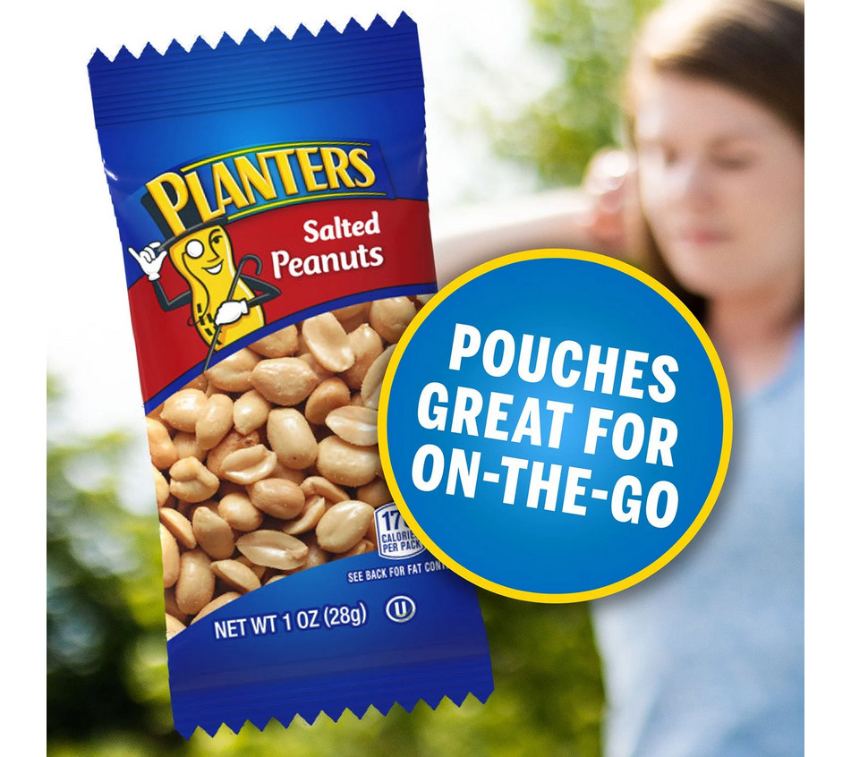 Planters Salted Peanuts, Single-Serve Packs, 1 oz.