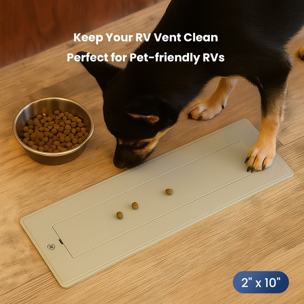 Safoner Aluminum RV Floor Register for 2"x10" Vent with Removable Pet-safe Cover