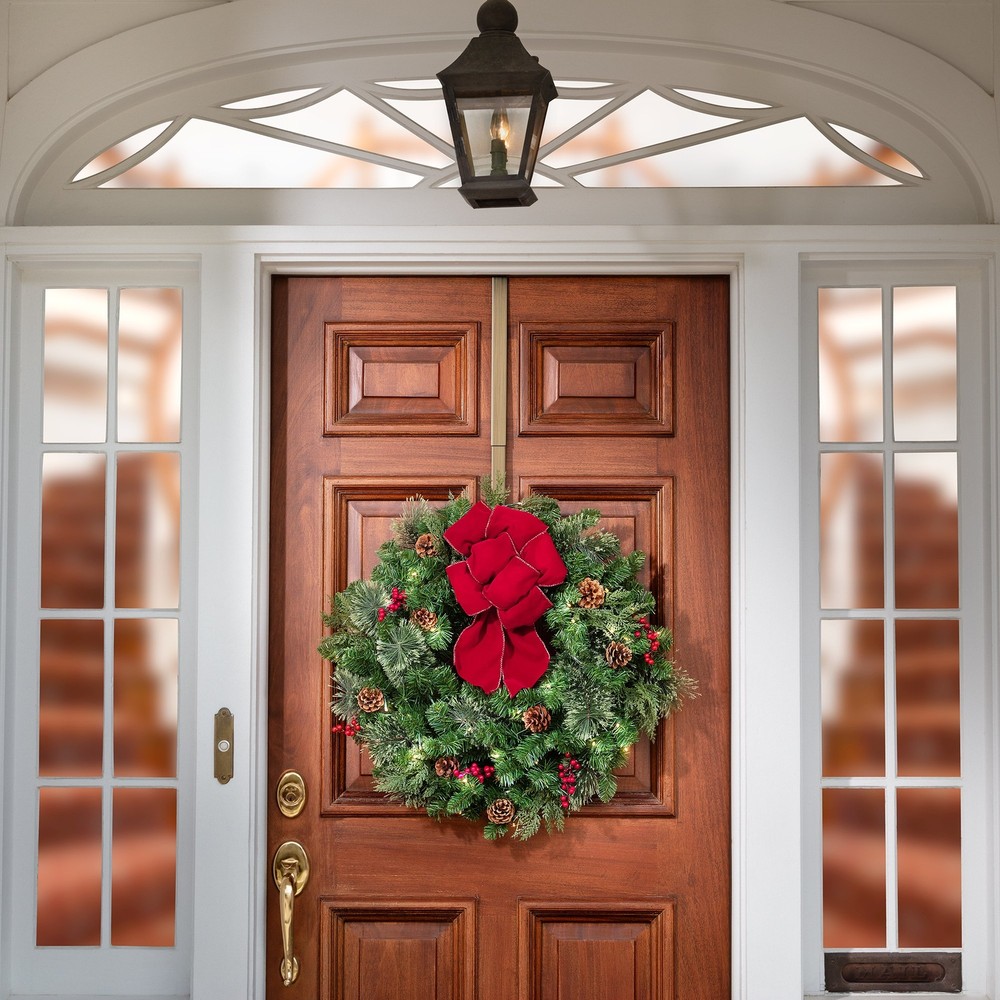 Adapt™ Adjustable Length Wreath Hanger - 2 Pack Antique Brass