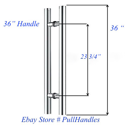 Door Hardware Polished Chrome Pull Handles Bar Pulls Entry Entrance Storefront
