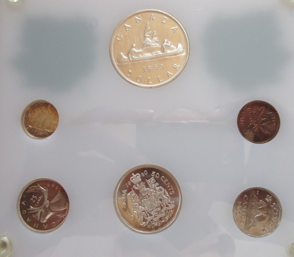 1960 Canada Silver PL YEAR Set. COINS (RJ)