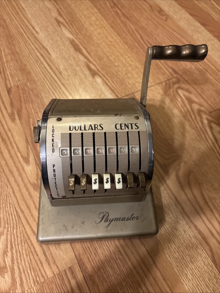 Vintage Paymaster Check Machine