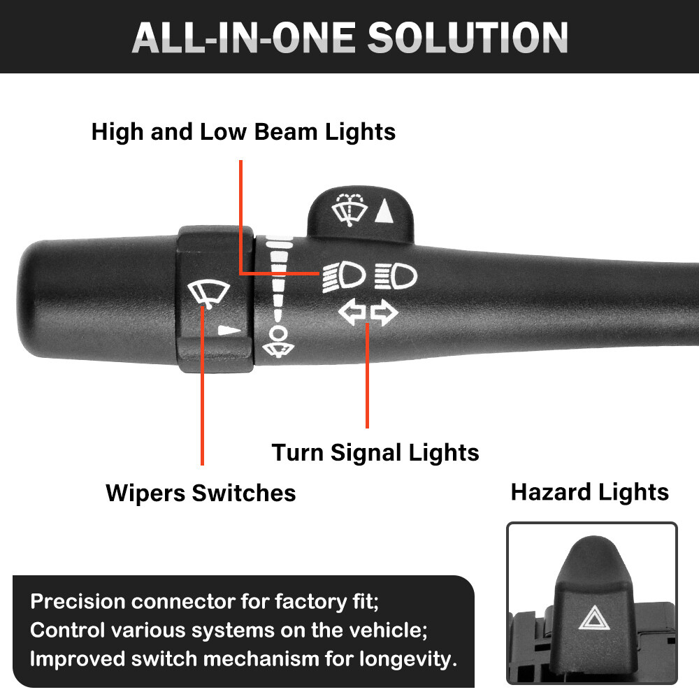 Fits 2006-2013 CHEVY IMPALA MONTE CARLO MULTI FUNCTION HAZARD TURN SIGNAL SWITCH