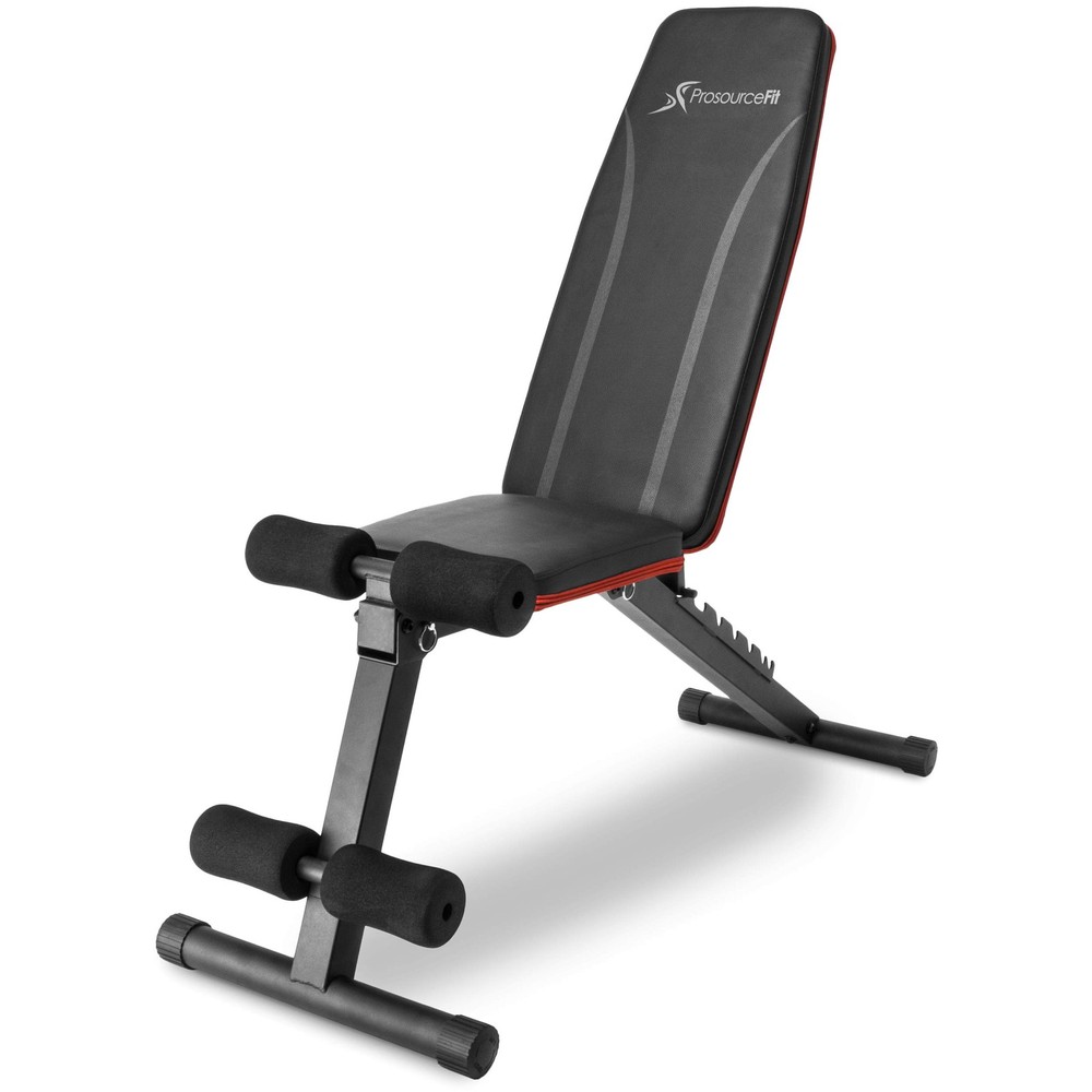 ProsourceFit Foldable & Adjustable Multi-Purpose Weight Bench with Resistance Ba