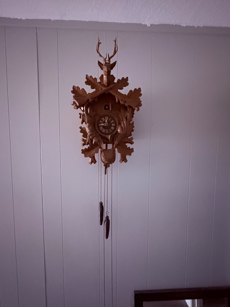 Head of deer coo coo clock