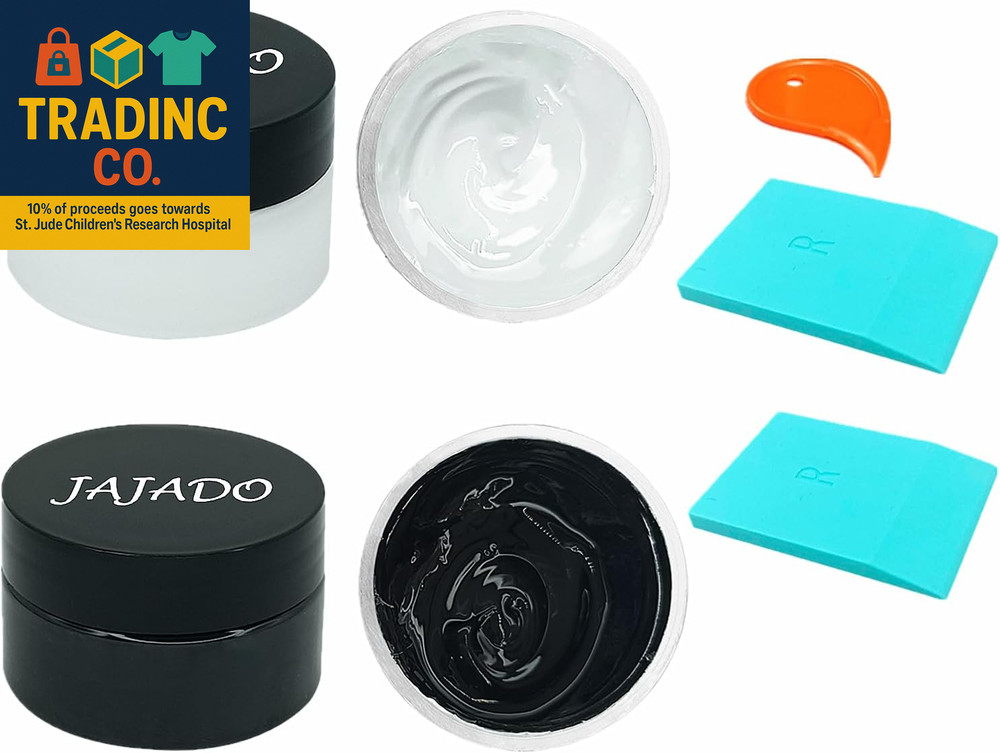 2 Jars Black White Chalk Paste Paint and 2 Pcs Mini Squeegees, 1.7Oz Chalk Paste