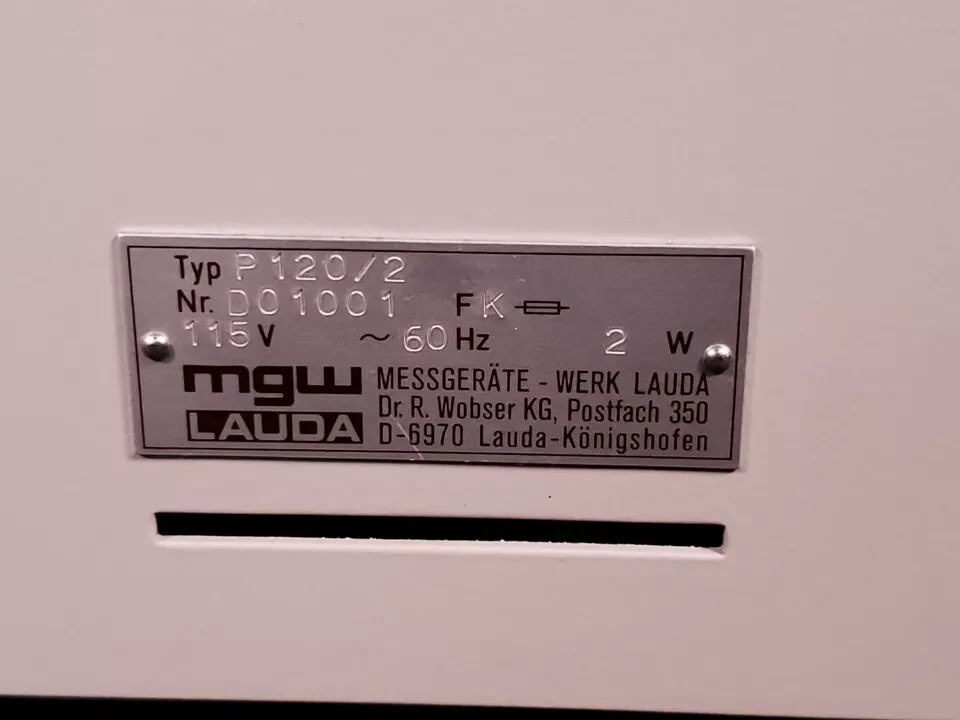 Lauda MGW Programmable Temperature Cycling Bath Controller P120 with R20K - NEW