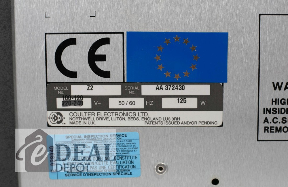 Coulter Z2 Particle Count & Size Analyzer