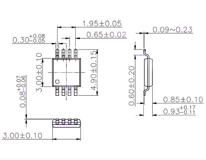 MSOP8 To DIP IC test socket programmer adapter/converter