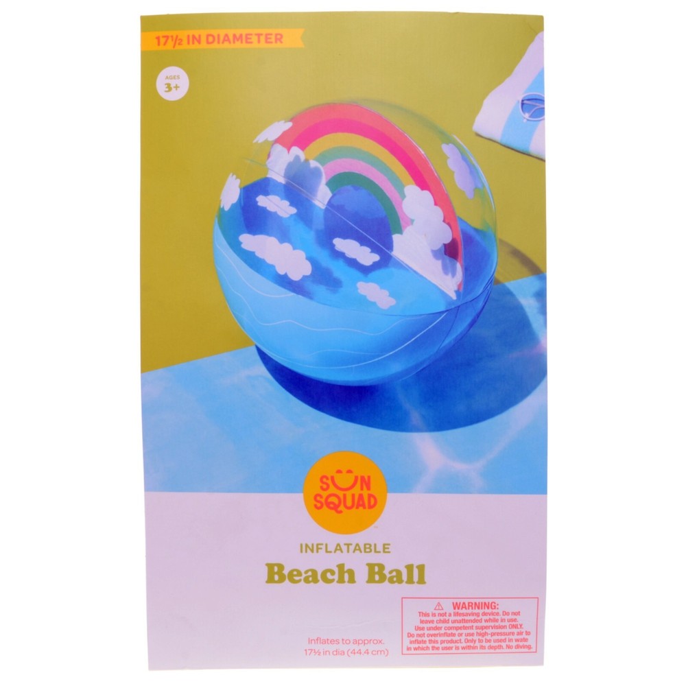 17.5" Beach Ball Rainbow By Sun Squad