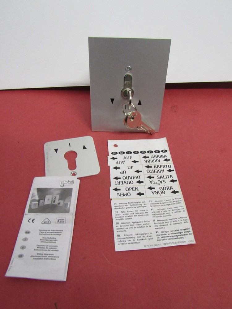 Geba Keyed Wall Switch Gate Switch