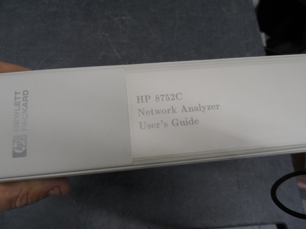 HP 8752C NETWORK ANALYZER USER'S GUIDE