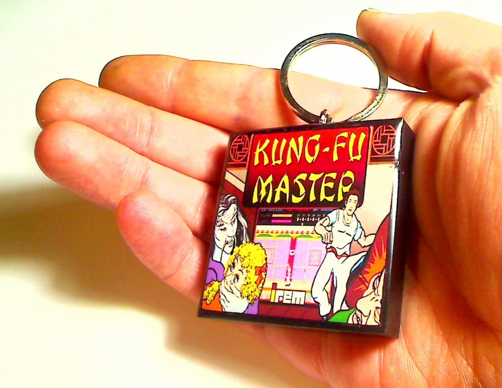 Kung-Fu Master Arcade Coin Door accessory Keychain