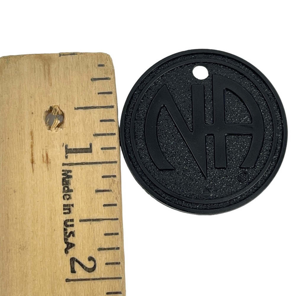 Narcotics Anonymous Chip Key Chain Black Multiple Years Anniversary 12 Piece