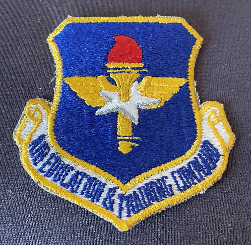 USAF AIR EDUCATION & TRAINING COMMAND FLASH HAT PATCH Embroidered Color, Smaller