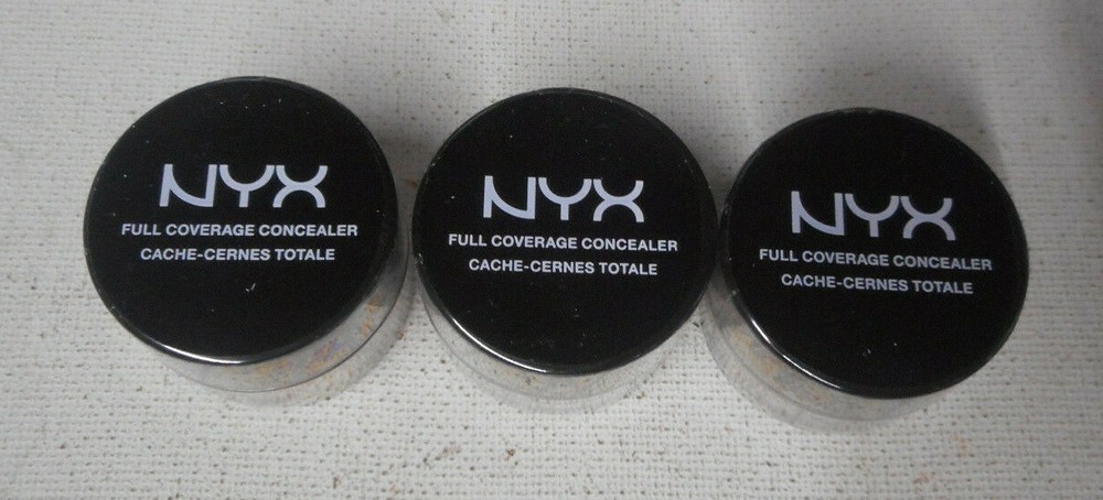 3 jar lot NYX FULL COVERAGE CONCEALER COCOA sealed NIB