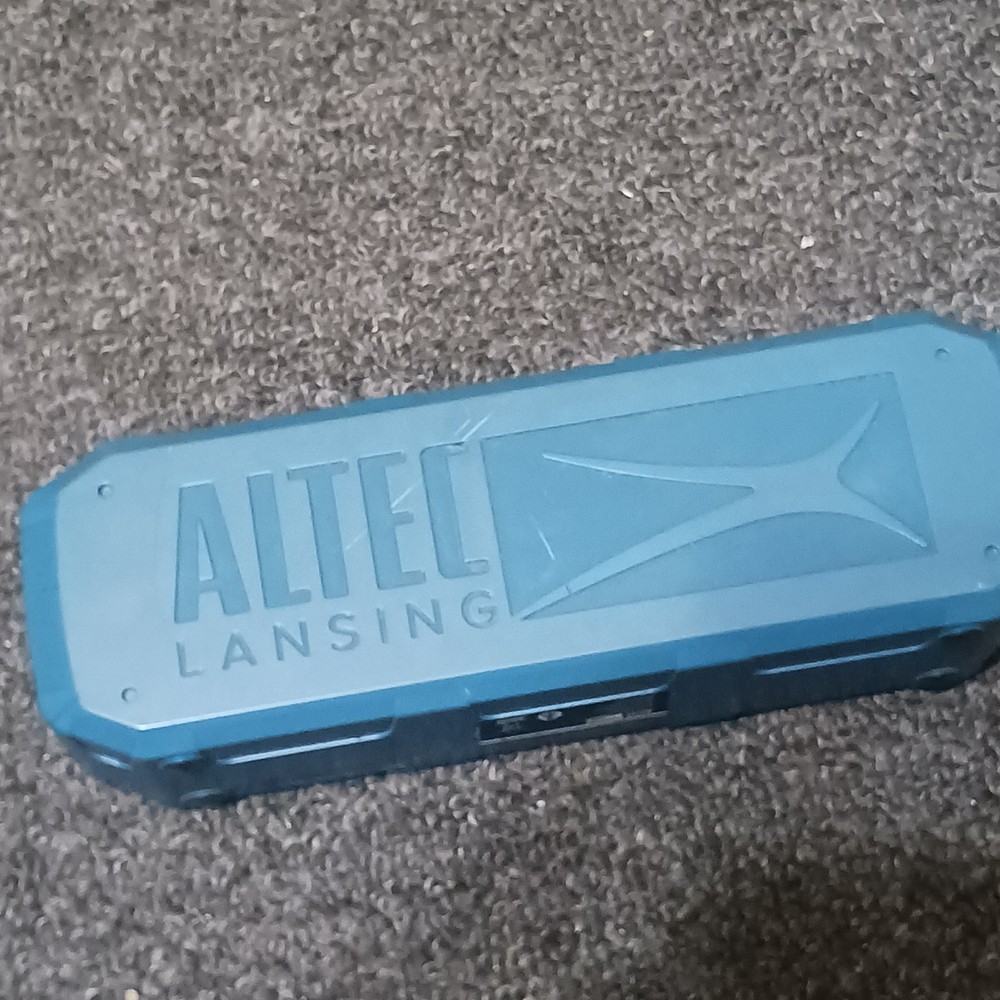 Altec Lansing Blue Bluetooth Boombox Portable Speaker