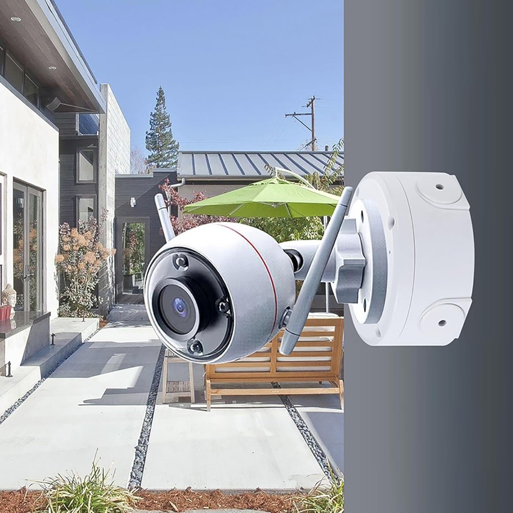 Universal Bullet Security Camera Junction Box Mount Bracket Plastic 2 Pack