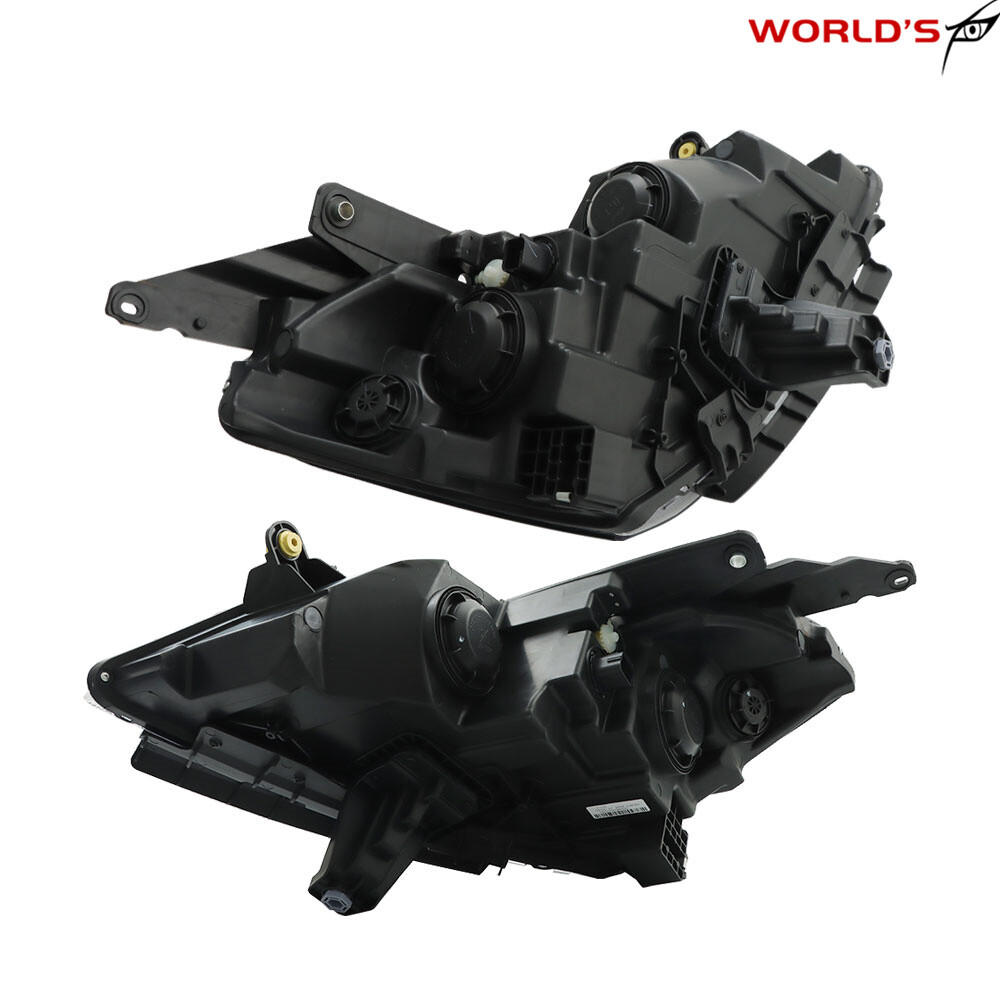 Left+Right Halogen Headlight For Chevrolet Traverse 2013-2017 Black Chrome Bezel