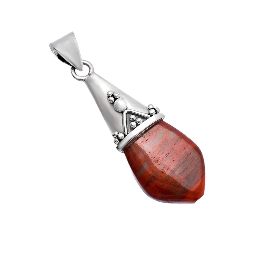 Red Moss Agate Solid 925 Sterling Silver Pendant