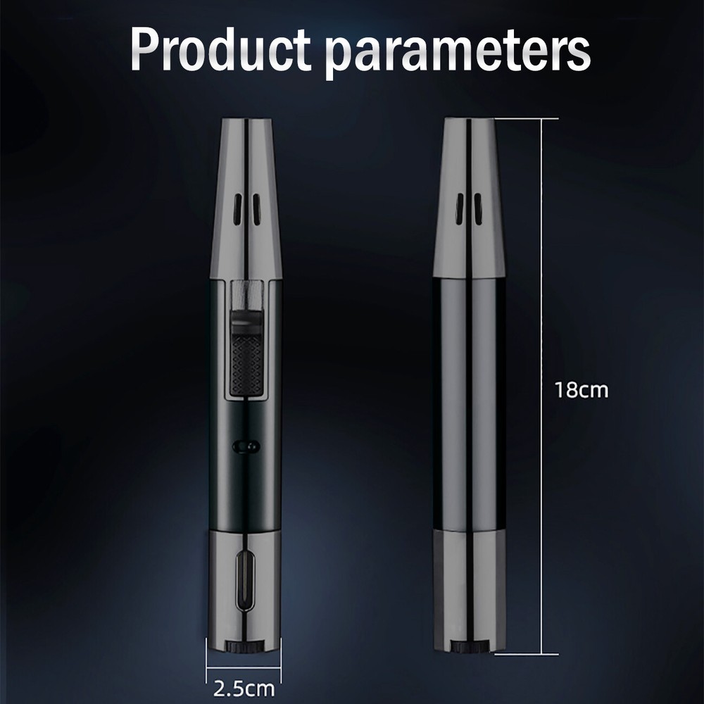 Torch Lighter Refillable Butane Lighter Windproof Jet Flame Lighter Visible BBQ