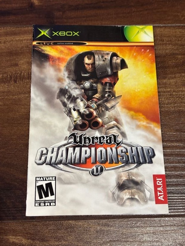 Unreal Championship XBOX Instruction Manual Only