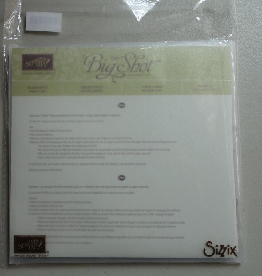Stampin Up Balloon Pop Up Thinlits Framelits Dies Bow Birthday Card Making 14275