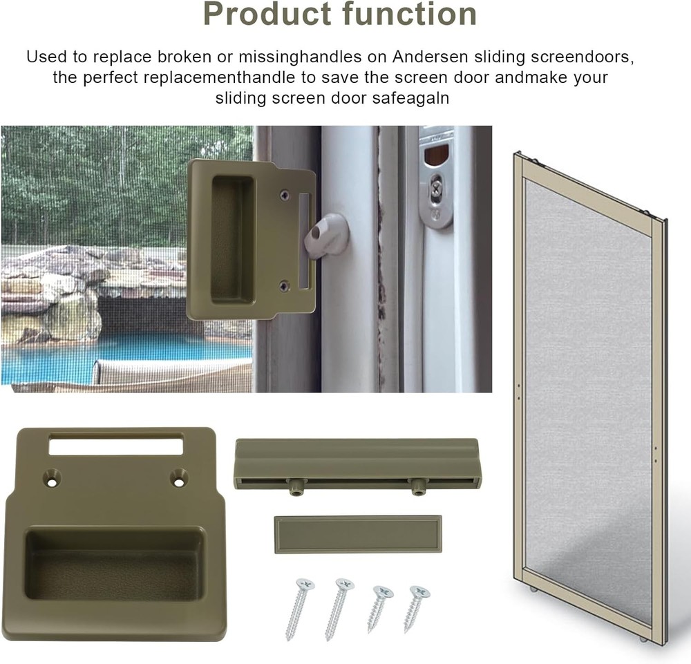 Screen Door Handle Kit for Andersen Doors, Sliding Screen Door and Latches Pull