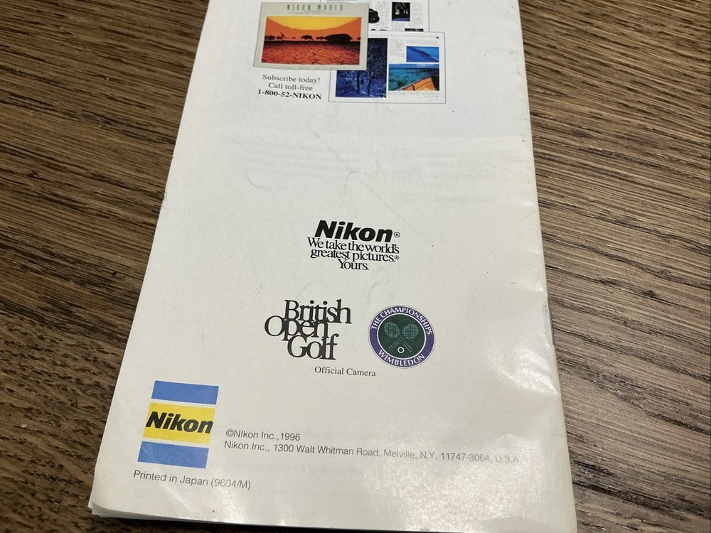 NIKON SPEEDLIGHT UNITS MANUAL VINTAGE - 1996