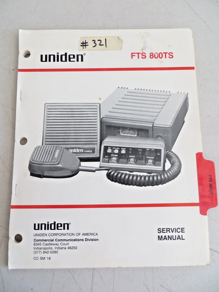 UNIDEN FTS-800TS Service Manual