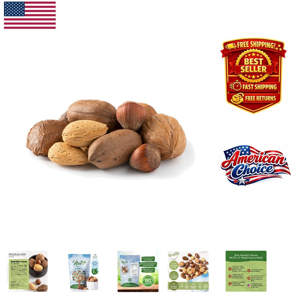 Nutty Fresh In Shell Mixed Nuts - 1 LB Resealable – Perfect for Snacking