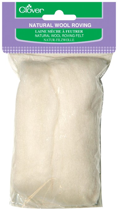 Natural Wool Roving .3oz Off White