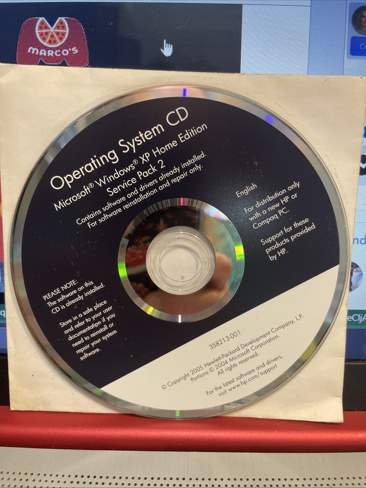 HP Compaq Operating System CD Windows XP Home Edition Service Pack 2 Driver lot