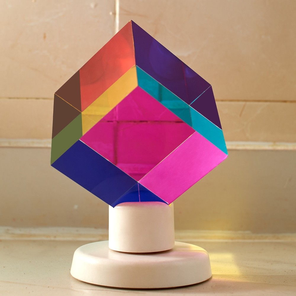 CMY Cube Display Stand, Rotating 360°, Cube Holder