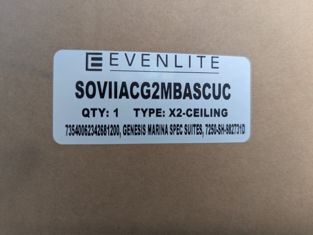 Evenlite SOVIIACG2MBASCUC LED Edgelit Exit Sign TYPE:X2-CEILING