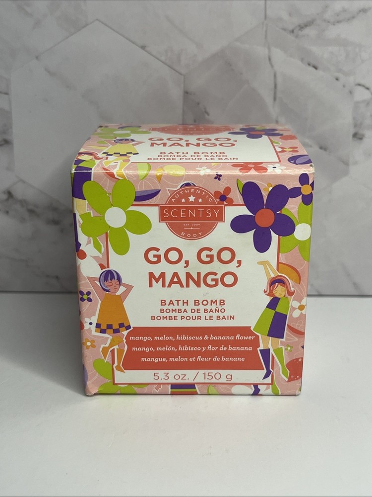 Scentsy Bath Bomb  Go, Go, MANGO 5.3 oz NEW