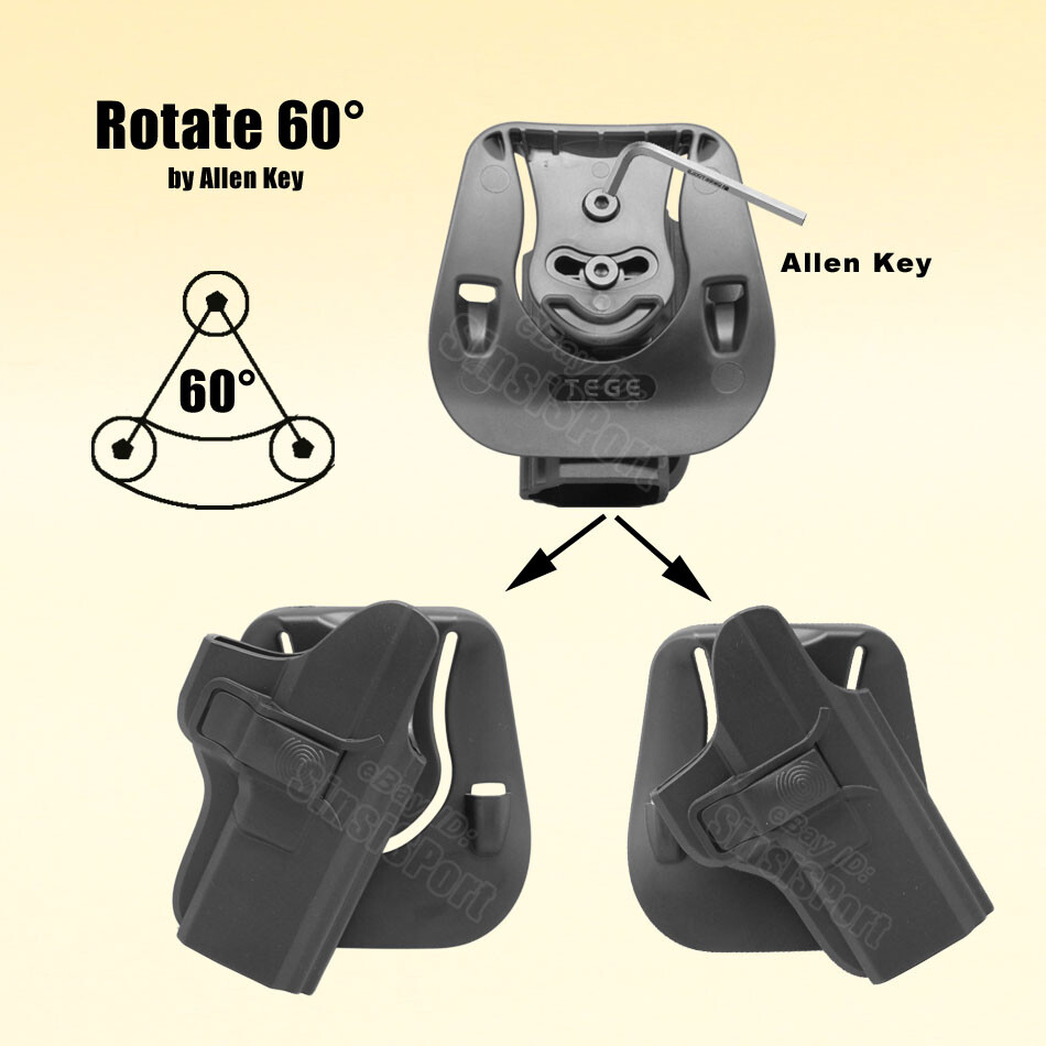 OWB Paddle Holster Fits Ruger Security 380 Ruger Security 9 Standard Compact Pro