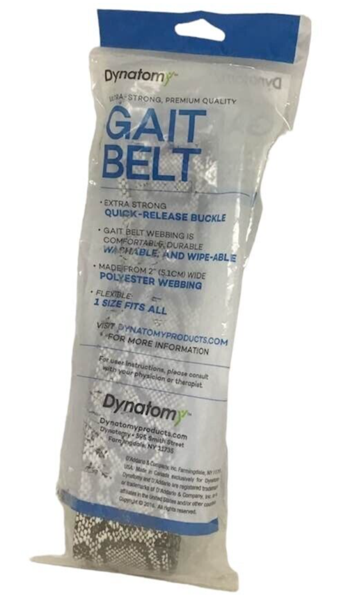 Gait Belt Ambulation Safe Transfer Support Stability Lift Black Dynatom New