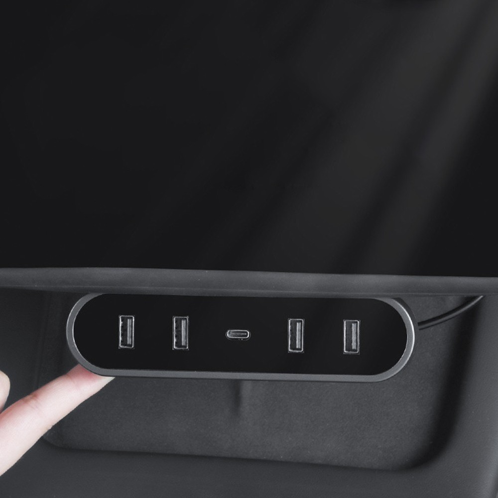 Foldable Charger Hub for Tesla For Model 3 Streamlined Under Screen Docking
