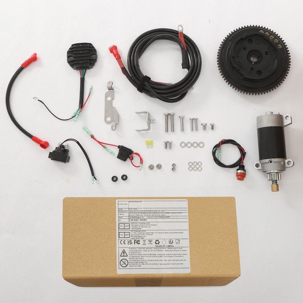 Electric Starter Conversion Kit for Yamaha 4-Stroke 20HP Outboard Engine