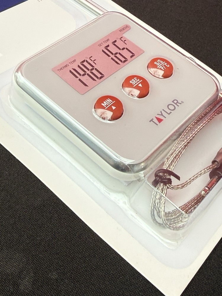 Taylor Digital Cooking Thermometer Timer w/ Probe Programmable NEW Sealed