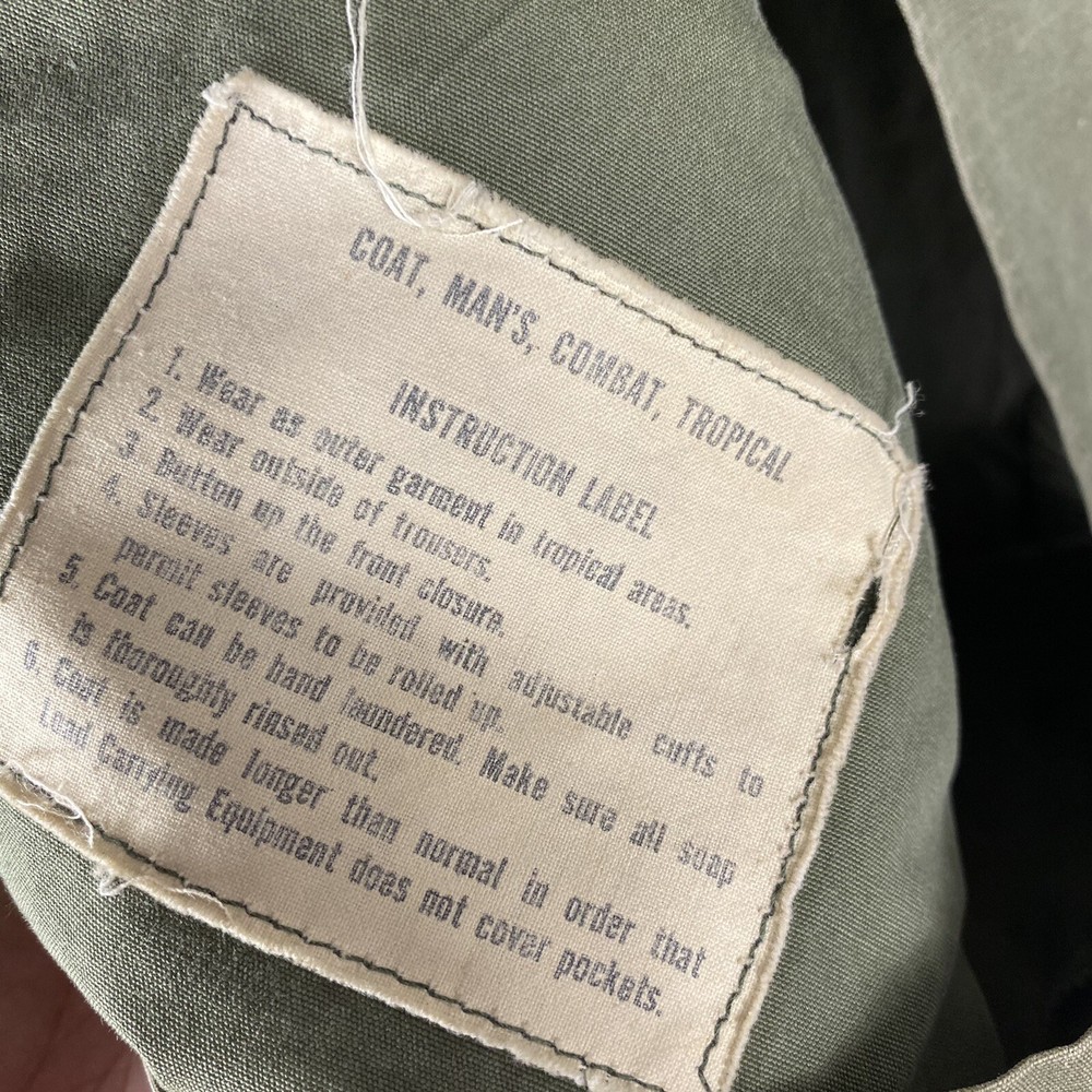 Vietnam War Poplin Tropical Jacket Medium-Regular Ranger Theatre Made Patch