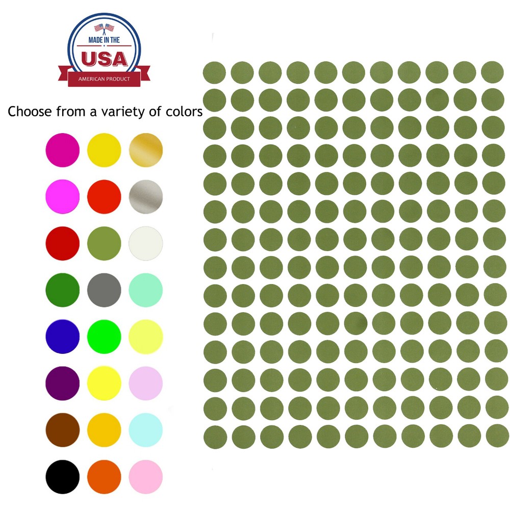 Round Stickers 3/8 Inch Color Coding Dot Labels Permanent Self Adhesive Circle