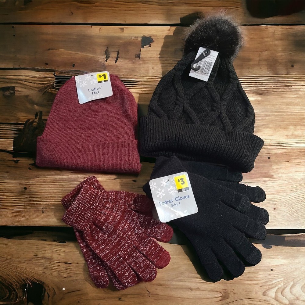 Womrns size beanies and gloves