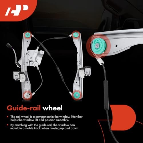 Electric Power Window Regulator with Motor Compatible with Front Driver (LH)