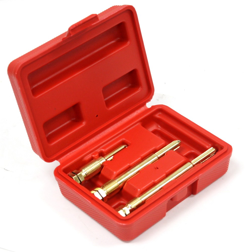 3 pc Glow Plug Puller Remover Removal Extractor & Reamer Set M10 & M12 Auto Tool