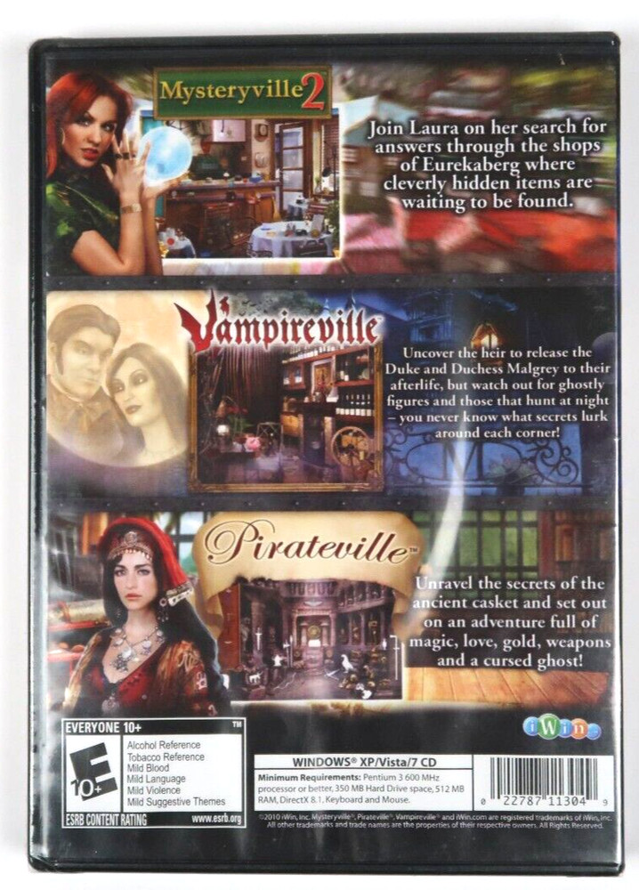 Eville 3 Pack (2010) PC CD-ROM Brnad New Sealed PC Game
